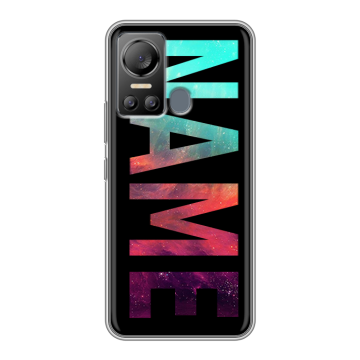 Силиконовый чехол на Itel Vision 5 с принтом NAME