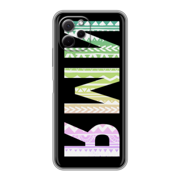 Силиконовый чехол на Huawei Nova Y61 с принтом ИМЯ