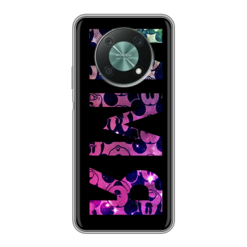 Силиконовый чехол на Huawei Nova Y90 с принтом ИМЯ