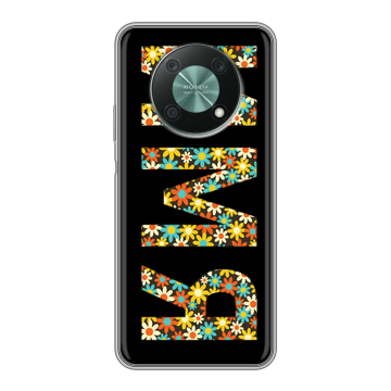 Силиконовый чехол на Huawei Nova Y90 с принтом ИМЯ