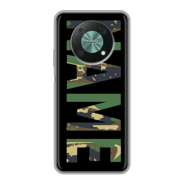 Силиконовый чехол на Huawei Nova Y90 с принтом NAME