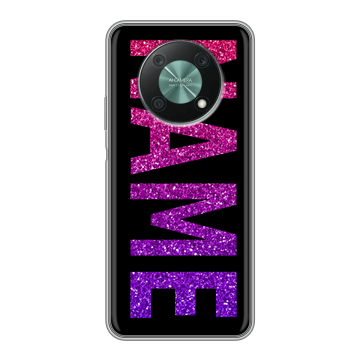Силиконовый чехол на Huawei Nova Y90 с принтом NAME