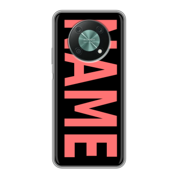 Силиконовый чехол на Huawei Nova Y90 с принтом NAME