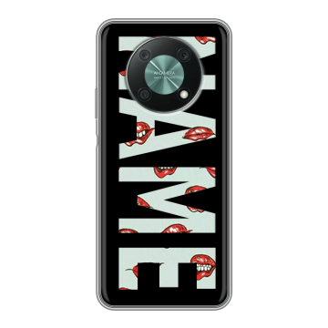 Силиконовый чехол на Huawei Nova Y90 с принтом NAME