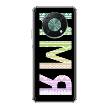 Силиконовый чехол на Huawei Nova Y90 с принтом ИМЯ