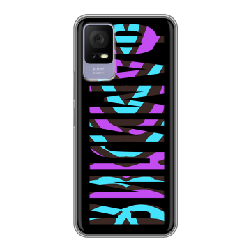 Силиконовый чехол на TCL 405 с принтом ФАМИЛИЯ