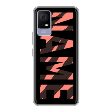Силиконовый чехол на TCL 405 с принтом NAME