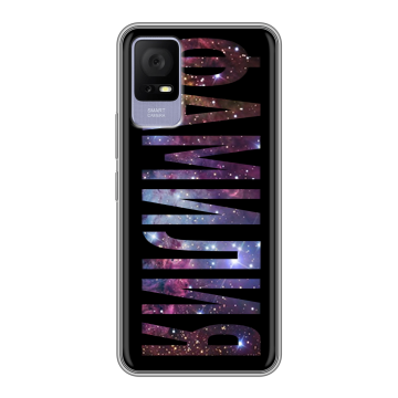 Силиконовый чехол на TCL 405 с принтом ФАМИЛИЯ
