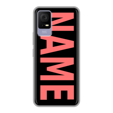 Силиконовый чехол на TCL 405 с принтом NAME