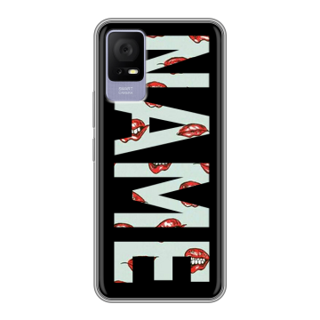 Силиконовый чехол на TCL 405 с принтом NAME
