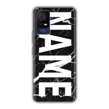 Силиконовый чехол на TCL 408 с принтом NAME