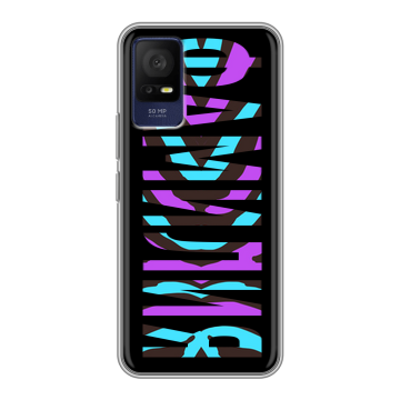 Силиконовый чехол на TCL 408 с принтом ФАМИЛИЯ