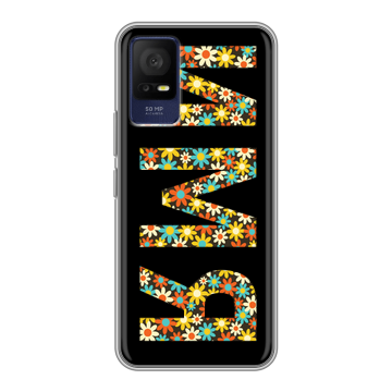 Силиконовый чехол на TCL 408 с принтом ИМЯ