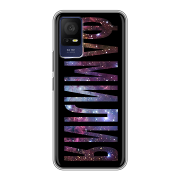 Силиконовый чехол на TCL 408 с принтом ФАМИЛИЯ