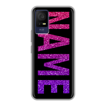 Силиконовый чехол на TCL 408 с принтом NAME