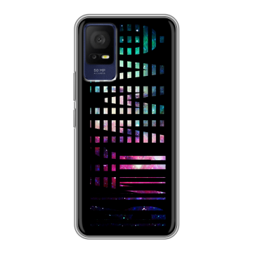 Силиконовый чехол на TCL 408 с принтом ФАМИЛИЯ
