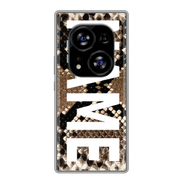 Силиконовый чехол на Tecno Phantom X2 с принтом NAME