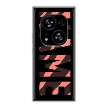 Силиконовый чехол на Tecno Phantom X2 с принтом NAME