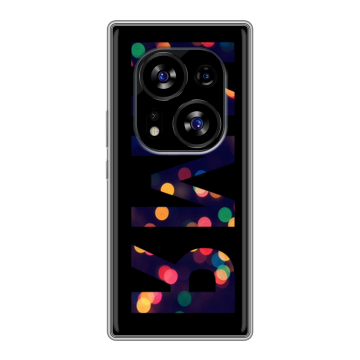 Силиконовый чехол на Tecno Phantom X2 с принтом ИМЯ