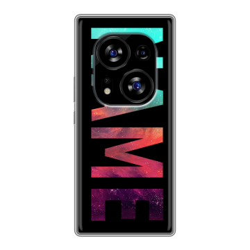 Силиконовый чехол на Tecno Phantom X2 с принтом NAME