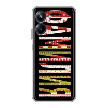 Силиконовый чехол на Realme 10 Pro с принтом ФАМИЛИЯ