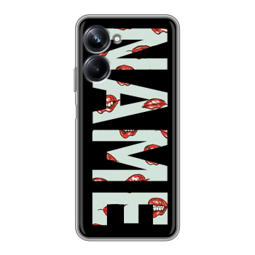 Силиконовый чехол на Realme 10 Pro с принтом NAME