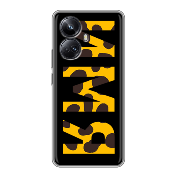 Силиконовый чехол на Realme 10 Pro Plus с принтом ИМЯ