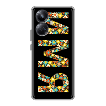 Силиконовый чехол на Realme 10 Pro Plus с принтом ИМЯ