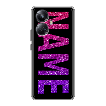 Силиконовый чехол на Realme 10 Pro Plus с принтом NAME