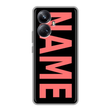 Силиконовый чехол на Realme 10 Pro Plus с принтом NAME