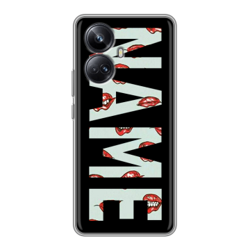 Силиконовый чехол на Realme 10 Pro Plus с принтом NAME