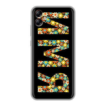 Силиконовый чехол на Samsung Galaxy A04e с принтом ИМЯ