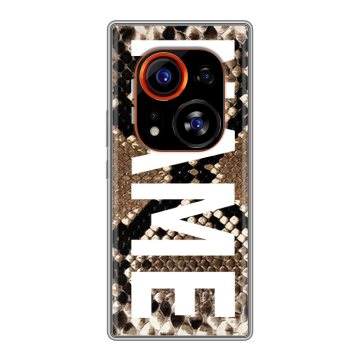 Силиконовый чехол на Tecno Phantom X2 Pro с принтом NAME