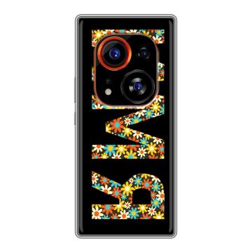 Силиконовый чехол на Tecno Phantom X2 Pro с принтом ИМЯ