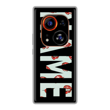 Силиконовый чехол на Tecno Phantom X2 Pro с принтом NAME