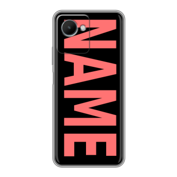 Силиконовый чехол на Realme C30s с принтом NAME