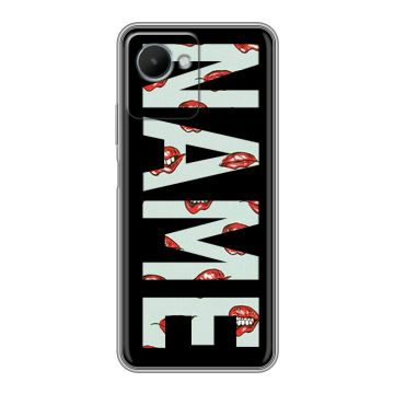 Силиконовый чехол на Realme C30s с принтом NAME