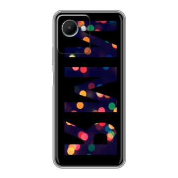 Силиконовый чехол на Realme C30s с принтом ИМЯ