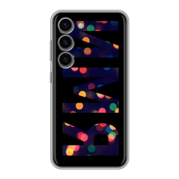 Силиконовый чехол на Samsung Galaxy S23 с принтом ИМЯ