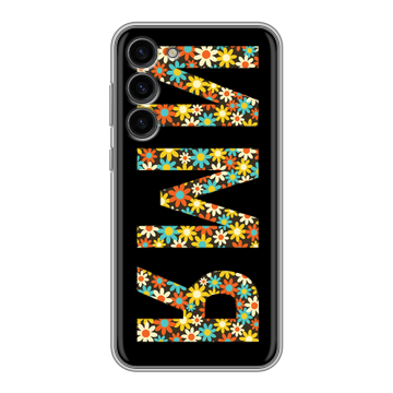 Силиконовый чехол на Samsung Galaxy S23 Plus с принтом ИМЯ