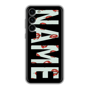 Силиконовый чехол на Samsung Galaxy S23 Plus с принтом NAME