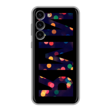 Силиконовый чехол на Samsung Galaxy S23 Plus с принтом ИМЯ