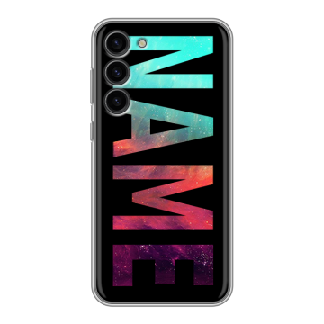 Силиконовый чехол на Samsung Galaxy S23 Plus с принтом NAME