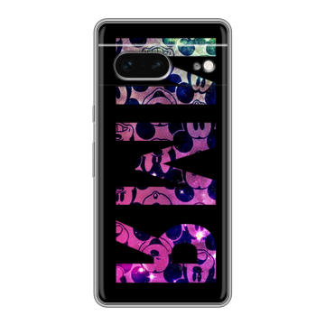 Силиконовый чехол на Google Pixel 7 с принтом ИМЯ