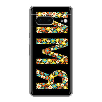 Силиконовый чехол на Google Pixel 7 с принтом ИМЯ