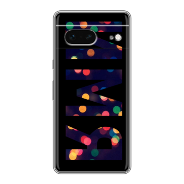 Силиконовый чехол на Google Pixel 7 с принтом ИМЯ
