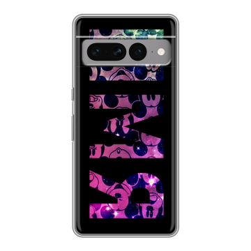 Силиконовый чехол на Google Pixel 7 Pro с принтом ИМЯ