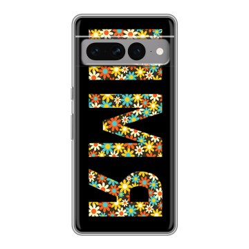 Силиконовый чехол на Google Pixel 7 Pro с принтом ИМЯ