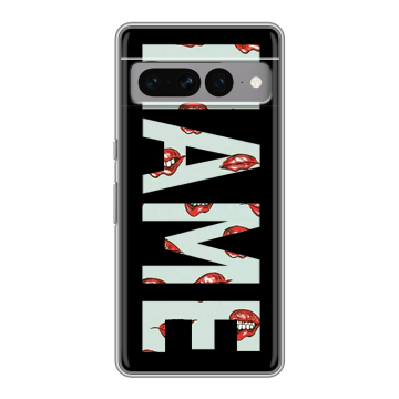 Силиконовый чехол на Google Pixel 7 Pro с принтом NAME