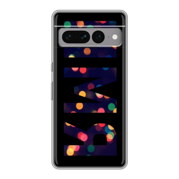 Силиконовый чехол на Google Pixel 7 Pro с принтом ИМЯ